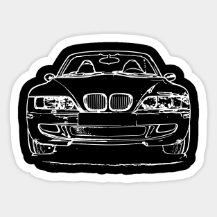 White Z3 M Car Sketch Art Sticker